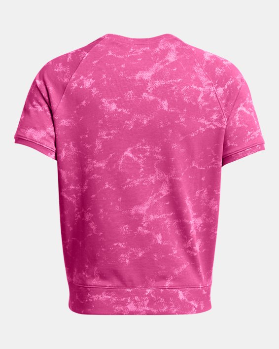 Men's Project Rock Terry Printed Crew in Pink image number 3